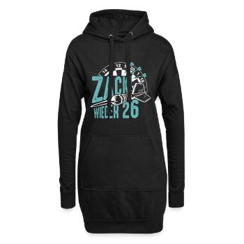 Zack wieder 26, Dartspieler Outfit, Geschenkidee - Hoodie-Kleid - Schwarz - Vorne