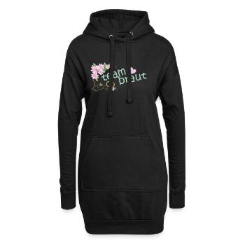 team braut - Hoodie-Kleid - Schwarz - Vorne