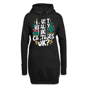 Cactus Cactus Plante du désert - Sweat-shirt à capuche long Femme - noir - Devant