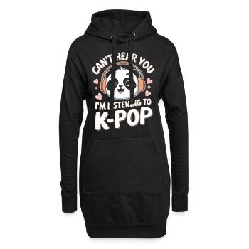 Musique K-Pop Pop Coréenne - Sweat-shirt à capuche long Femme - noir - Devant