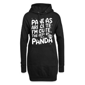 Panda Ours Panda Animal Pandas - Sweat-shirt à capuche long Femme - noir - Devant