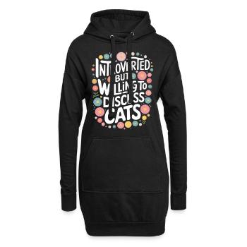 Introvertierter asozialer introvertierter - Hoodie-Kleid - Schwarz - Vorne