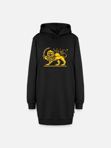 Iran löwe - Hoodie-Kleid - Schwarz