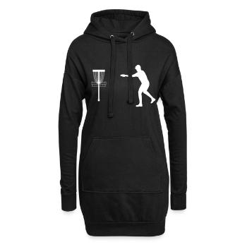 Frisbee Discgolf Putt - Hoodie-Kleid - Schwarz - Vorne