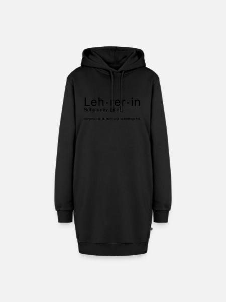 LEHRER - Hoodie-Kleid - Schwarz