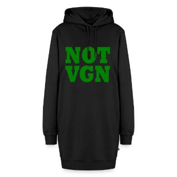 Not vegan - Sweat-shirt à capuche long Femme - noir - Devant