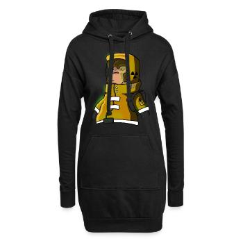 Monkeysta - Sweat-shirt à capuche long Femme - noir - Devant