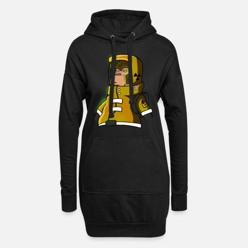 Monkeysta - Hoodie-Kleid - Schwarz