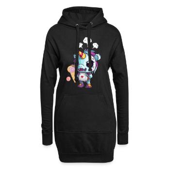 Licorne en colère - Licorne en colère - Licorne Maléfique - Sweat-shirt à capuche long Femme - noir - Devant