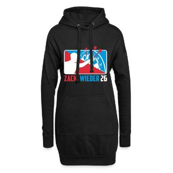 Zack wieder 26, Dartspieler Outfit, Geschenkidee - Hoodie-Kleid - Schwarz - Vorne