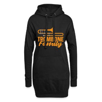 Trombone - Sweat-shirt à capuche long Femme - noir - Devant