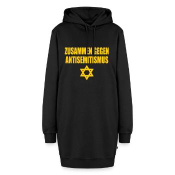 zusammen gegen antisemitismus - Hoodie-Kleid - Schwarz - Vorne