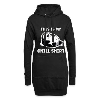 Fettes Pinguin Chill Hemd - Hoodie-Kleid - Schwarz - Vorne