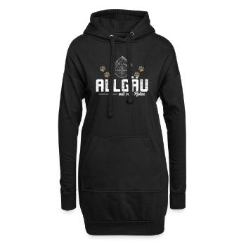 Wandern mit Hund im Allgäu - Hoodie-Kleid - Schwarz - Vorne