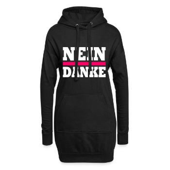 Nein danke - Hoodie-Kleid - Schwarz - Vorne