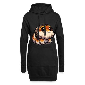 Mignon bébé lézard dragon barbu - Sweat-shirt à capuche long Femme - noir - Devant
