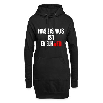rassismus ist ekelhafd - Hoodie-Kleid - Schwarz - Vorne