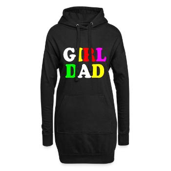 Girl dad - Hoodie-Kleid - Schwarz - Vorne