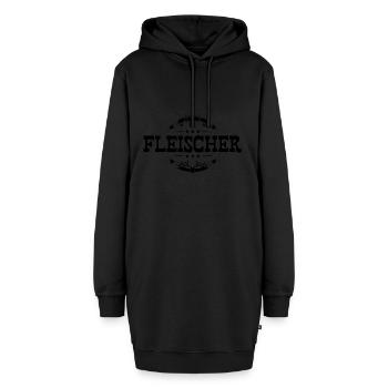 Fleischer Beruf - Hoodie-Kleid - Schwarz - Vorne - AI Model Female 172 light (172cm)