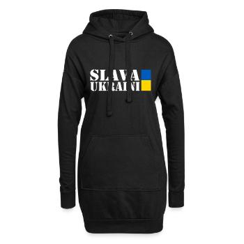 Slava ukraini - Hoodie-Kleid - Schwarz - Vorne