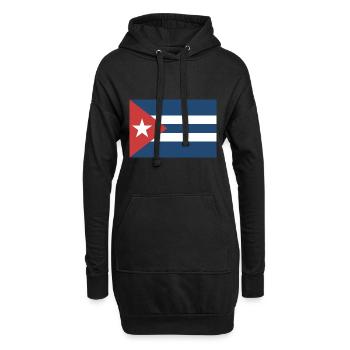 Kuba Flagge Wappen - Hoodie-Kleid - Schwarz - Vorne