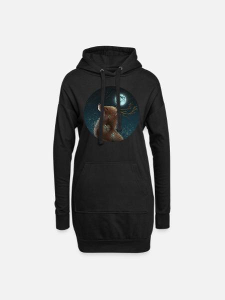 1000000000000 - Sweat-shirt à capuche long Femme - noir