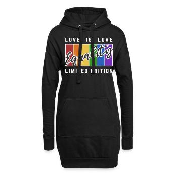 Equality Limited Edition LGBTQI Gay Pride - Hoodie-Kleid - Schwarz - Vorne