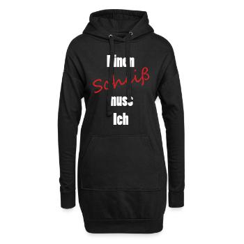 Einen Scheiß muss Ich - Hoodie-Kleid - Schwarz - Vorne