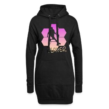 Basketball - Hoodie-Kleid - Schwarz - Vorne