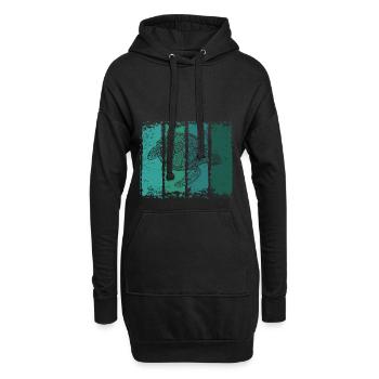 Tortue - Sweat-shirt à capuche long Femme - noir - Devant