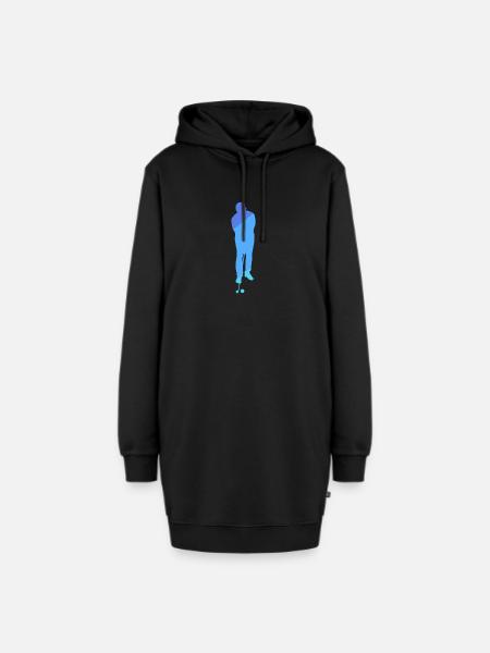 Golf Golfball Golfen Golfschläger - Hoodie-Kleid - Schwarz