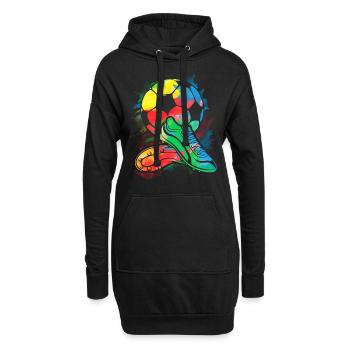 Fußball klemmt Aquarell Shirt - Spielerhemd - Hoodie-Kleid - Schwarz - Vorne