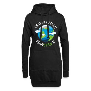 Es gibt keinen Planeten B - NO PLANET B - Hoodie-Kleid - Schwarz - Vorne