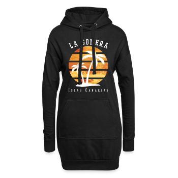 La Gomera Sommer Sonne Strand Meer Palmen - Hoodie-Kleid - Schwarz - Vorne