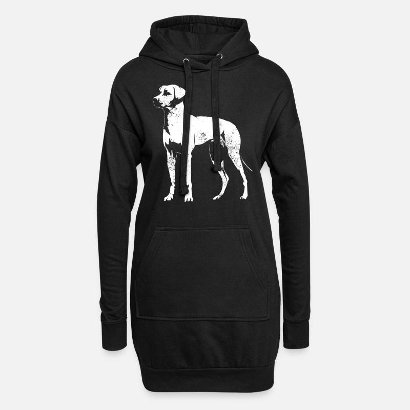 Rhodesian Ridgeback - Hoodie-Kleid - Schwarz