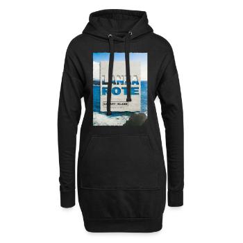 Lanzarote Sommer Sonne Strand Meer Palmen Urlaub - Hoodie-Kleid - Schwarz - Vorne