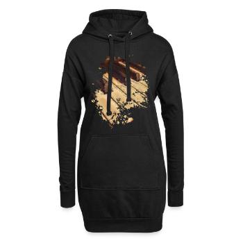 Piano - Hoodie-Kleid - Schwarz - Vorne