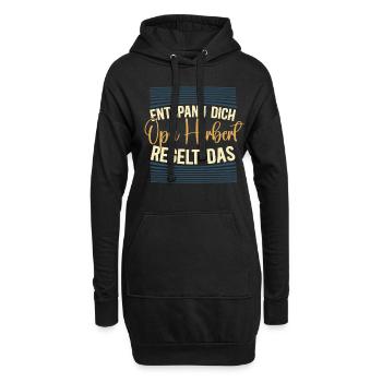 Entspann dich Opa Herbert regelt das - Hoodie-Kleid - Schwarz - Vorne
