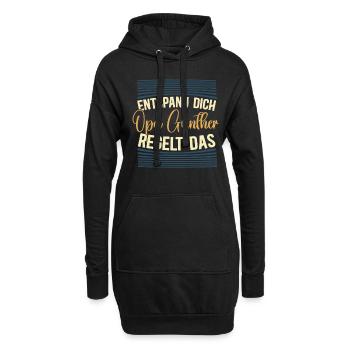 Entspann dich Opa Günther regelt das - Hoodie-Kleid - Schwarz - Vorne