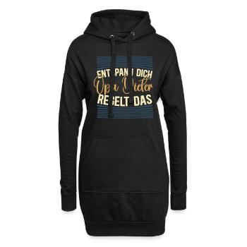 Entspann dich Opa Dieter regelt das - Hoodie-Kleid - Schwarz - Vorne