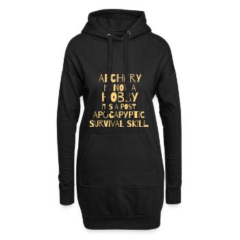 TIR À L'ARC: Pas un passe-temps - Sweat-shirt à capuche long Femme - noir - Devant