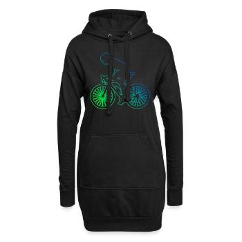 Vélo de route féminin Cyclisme de route Cyclisme de route - Sweat-shirt à capuche long Femme - noir - Devant