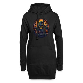 Halloween - Hoodie-Kleid - Schwarz - Vorne