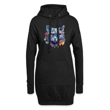 Chat - Sweat-shirt à capuche long Femme - noir - Devant