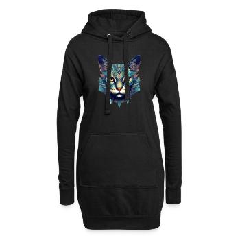 Chat - Sweat-shirt à capuche long Femme - noir - Devant