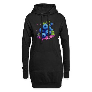Blaubeere - Hoodie-Kleid - Schwarz - Vorne