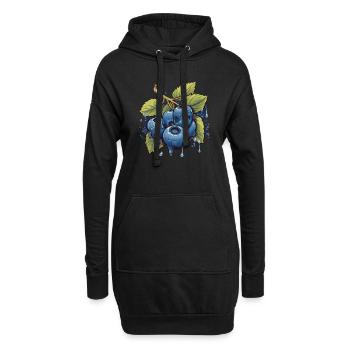Blaubeere - Hoodie-Kleid - Schwarz - Vorne