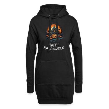 Halloween - Happy Halloween - Hoodie-Kleid - Schwarz - Vorne