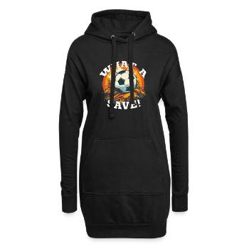Balle de football - Quelle sauvegarde! - Sweat-shirt à capuche long Femme - noir - Devant