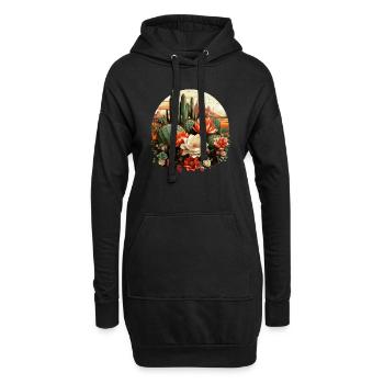 Cactus - Sweat-shirt à capuche long Femme - noir - Devant